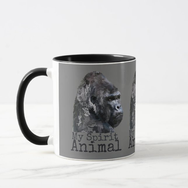 Silver Back Gorilla Spirit Animal Mug (Left)