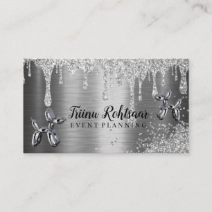 Silver Balloons Event Planning Business Card
