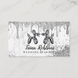 Silver Balloons Event Wedding Planning Business Ca Business Card