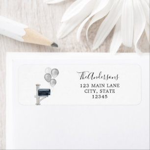 Silver Balloons  in Mailbox