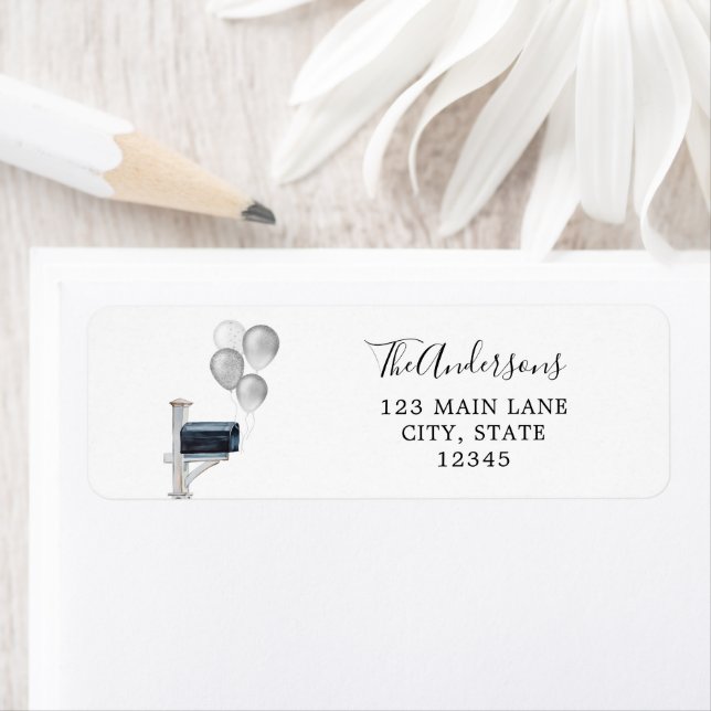 Silver Balloons  in Mailbox (Insitu)