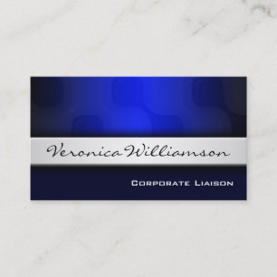 Silver Band Modern Professional Blue Business Card