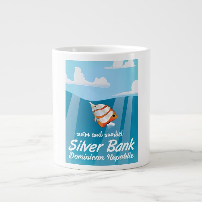 Silver Bank Dominican Republic Snorkel travel Large Coffee Mug (Front)