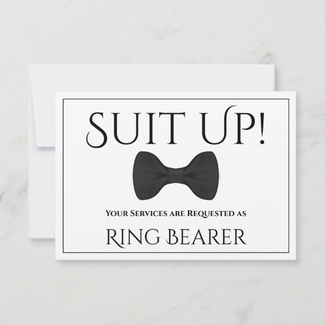 Silver Be My Ring Bearer Card (Front)