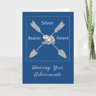 Silver Beaver Award Congratulations Arrows Beaver Card