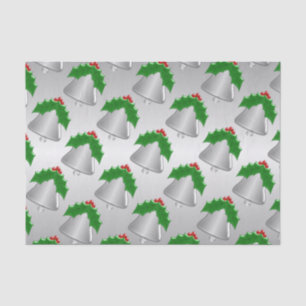 Silver Bell Silver Coloured Christmas Tissue Paper