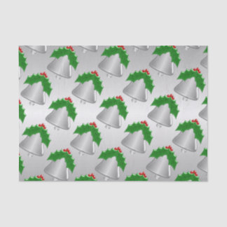 Silver Bell Silver Coloured Christmas Tissue Paper