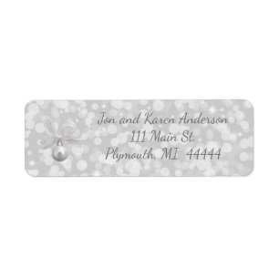 Silver Bells Christmas Address Label