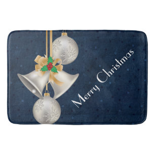 Silver Bells Christmas Bathmat