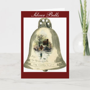 Silver Bells, Christmas Bells Holiday Card