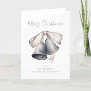 Silver Bells Christmas Holiday Card