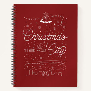 Silver Bells Christmas Sketchbook Blank Notebook