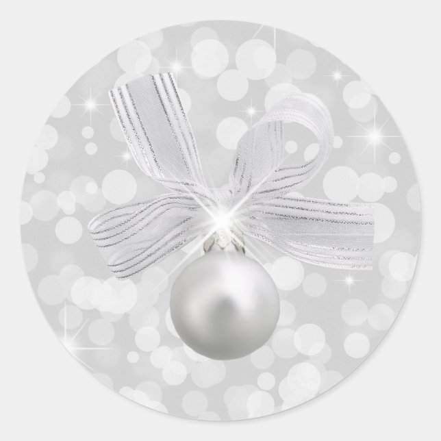 Silver Bells Christmas Sticker (Front)