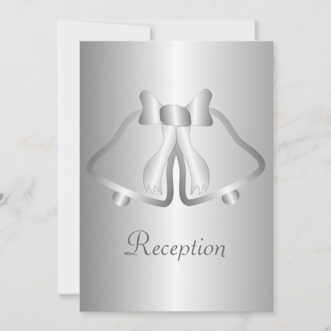 Silver Bells Evening Reception Wedding Invitation (Front)