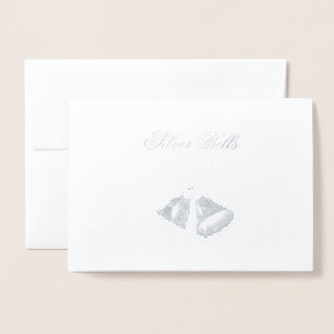 Silver Bells Gold Foil Christmas Card
