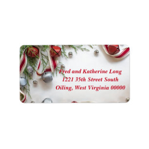 Silver Bells Return Address Label