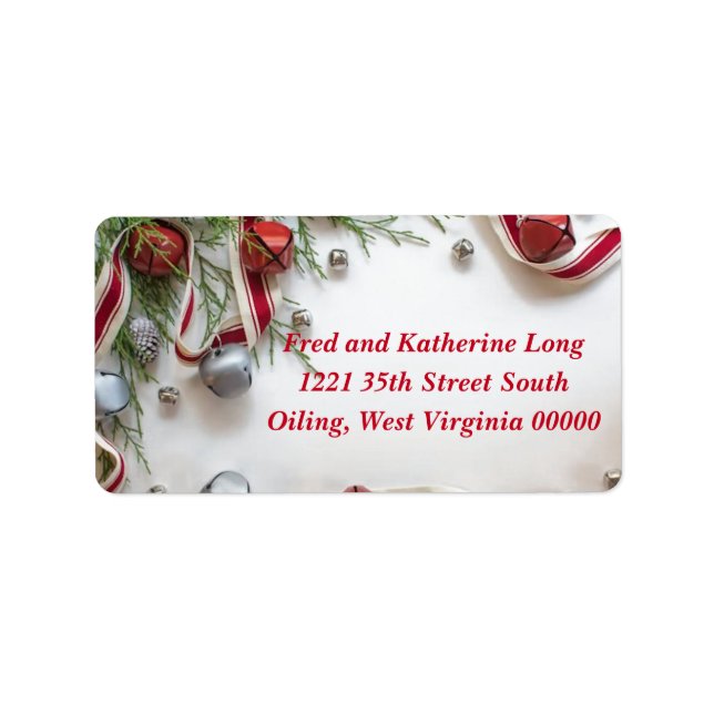 Silver Bells Return Address Label (Front)