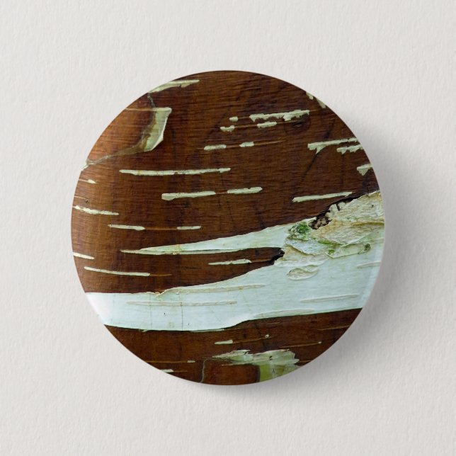 Silver Birch Natural Tree Bark 6 Cm Round Badge (Front)