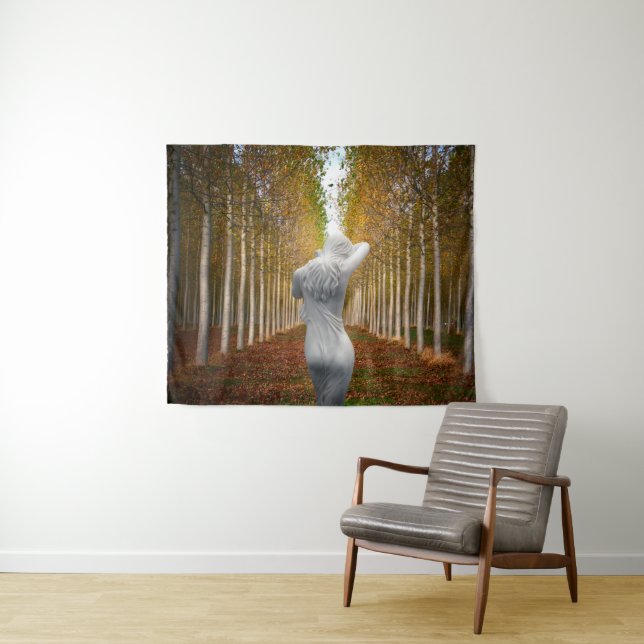Silver Birch Wood Nymph. Tapestry (In Situ (Horizontal))