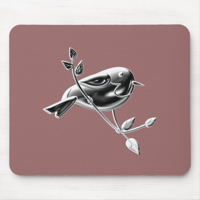 SILVER BIRD MOUSE MAT (Front)