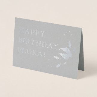 Silver Birthday Foil Card