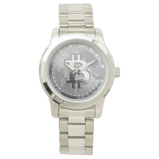 silver bitcoin watch