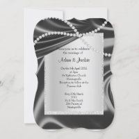 Silver black diamond strand elegant wedding custom