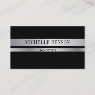 Silver & Black Fashion Business Card