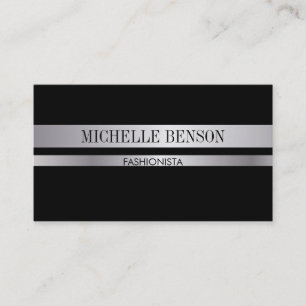 Silver & Black Fashion Business Card