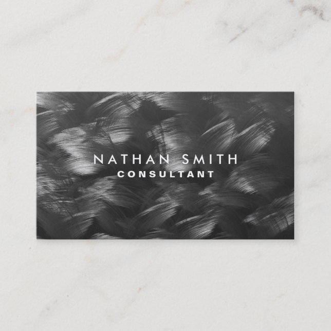 Silver Black Metal Professional Business Card (Front)