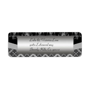 Silver & Black Ornate Chandelier Wedding