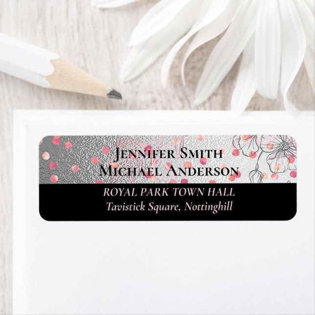Silver Black Pink Rosegold Confetti Wedding (Insitu)