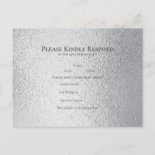 Silver & Black Swirl Gothic Wedding Holiday Postcard