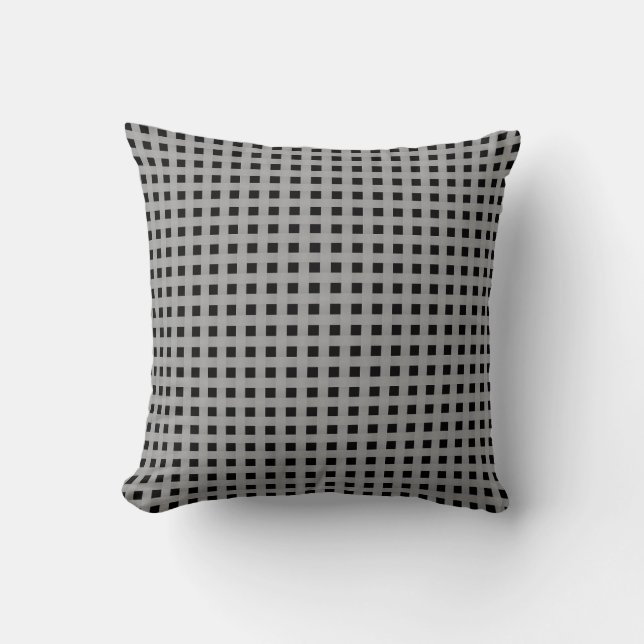 Silver Black Weave Pattern Cushion (Front)