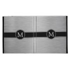 Silver, Black, White Monogram iPad Folio
