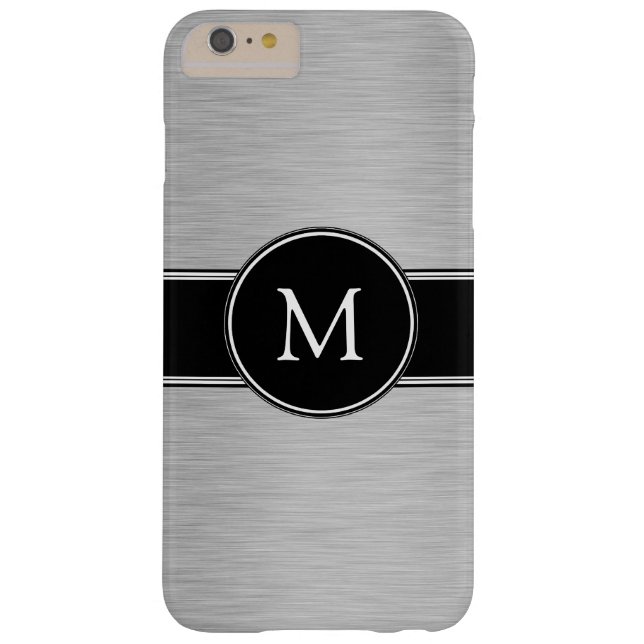 Silver, Black, White with Your Monogram Case-Mate iPhone Case (Back)
