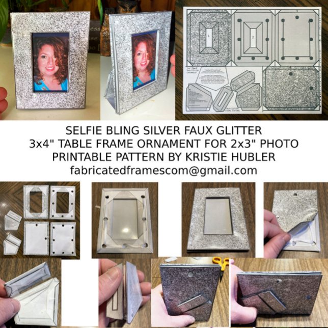 Silver Bling Selfie Frame Pattern for 2x3 Photo (Creator Uploaded)