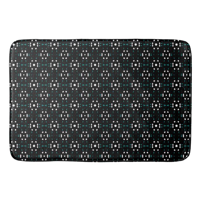 Silver Blossoms Bath Mat (Front)