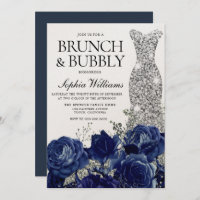 Silver Blue Dress Brunch & Bubbly Bridal Shower