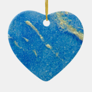 Silver blue fused glass ceramic tree decoration