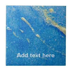 SILver blue fused glass Tile