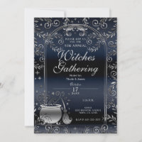 Silver & Blue Magic Whimsical Witches Gathering
