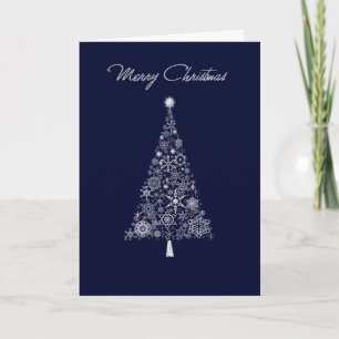 Silver Blue Merry Christmas Card