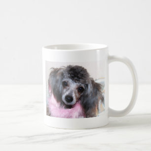 Silver Blue Poodle Puppy Face Portrait Coffee Mug