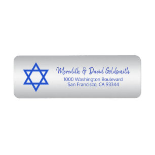 Silver Blue Star of David Mitzvah Hanukkah