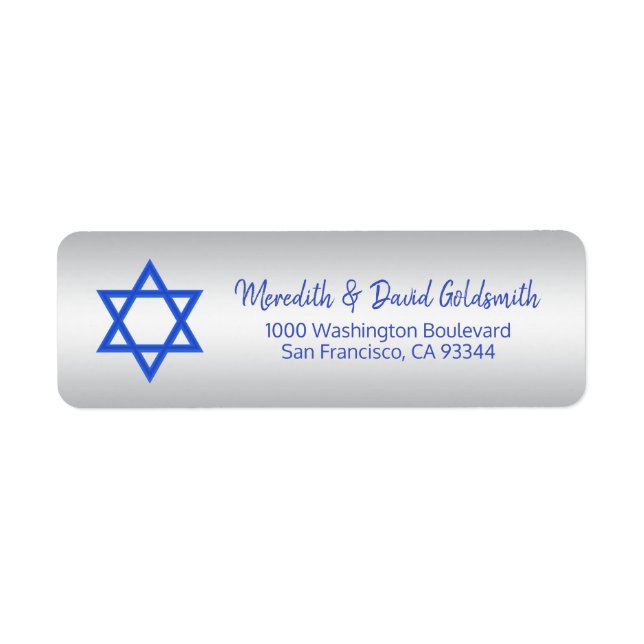 Silver Blue Star of David Mitzvah Hanukkah (Front)