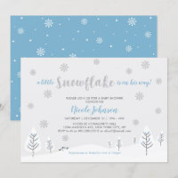Silver & Blue Winter Wonderland Boy Baby Shower