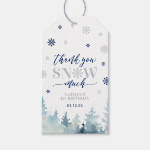 Silver & Blue Winter Wonderland Thank you Favour G Gift Tags