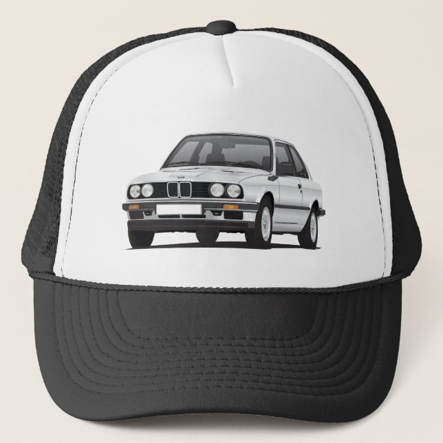 Silver BMW 3 series (E30) Trucker Hat (Front)