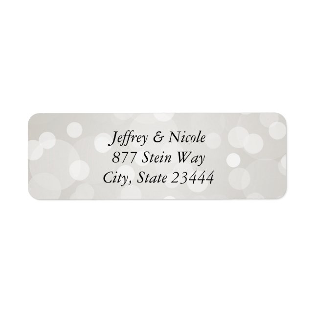 Silver Bokeh Elegant Custom Wedding (Front)